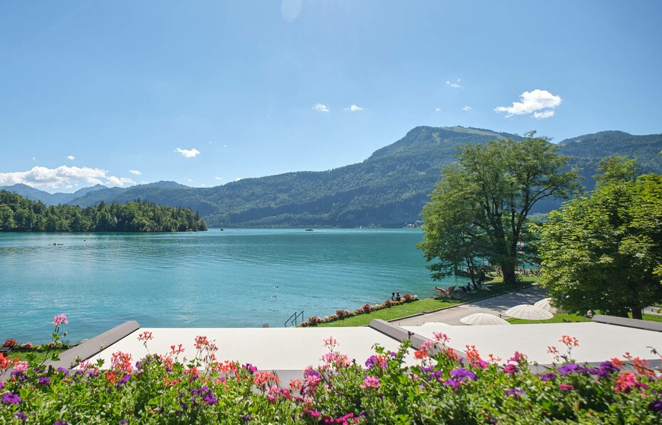 Doppelzimmer Salzburger Land · mit Balkon am See